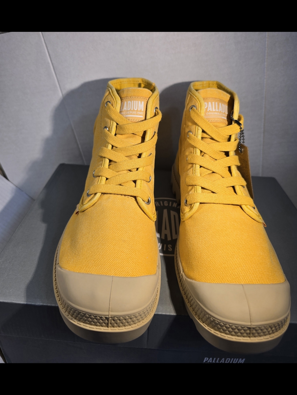 Palladium Women Yellow Canvas Lace-up boots/sneakers - Picture 3 of 9